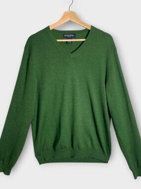 BROOKS BROTHERS Sweater Men's M Merino Wool Blend Preppy Classic Green